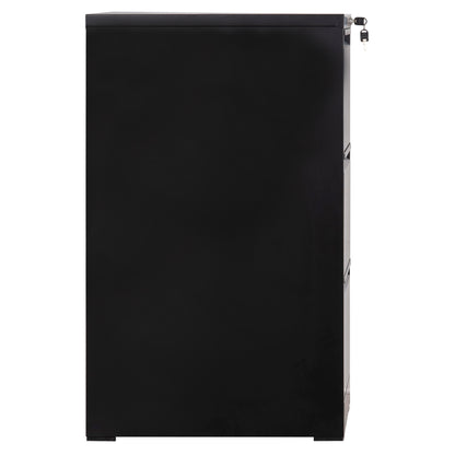 OFFICE FILING CABINET (3) SIDER HM6636.01 BLACK METAL 45.5x62x103.5Hcm.