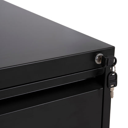 OFFICE FILING CABINET (3) SIDER HM6636.01 BLACK METAL 45.5x62x103.5Hcm.