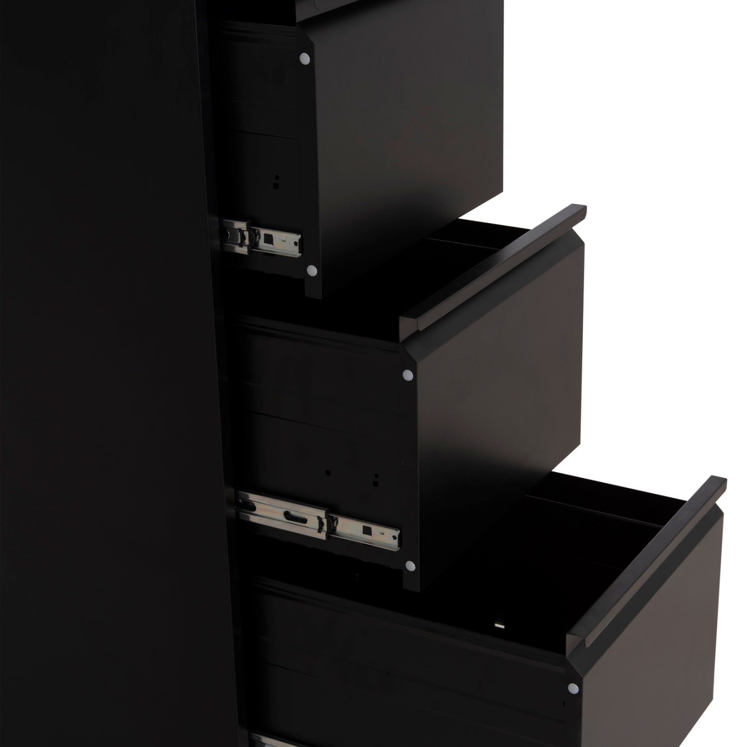 OFFICE FILING CABINET (3) SIDER HM6636.01 BLACK METAL 45.5x62x103.5Hcm.