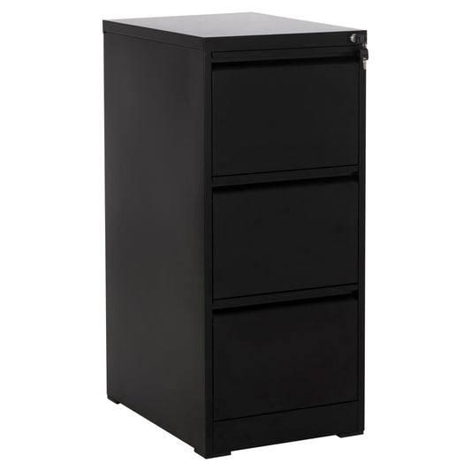 OFFICE FILING CABINET (3) SIDER HM6636.01 BLACK METAL 45.5x62x103.5Hcm.