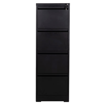 OFFICE FILING CABINET (4) SIDER HM6637.01 BLACK METAL 45.5x62x134Hcm.