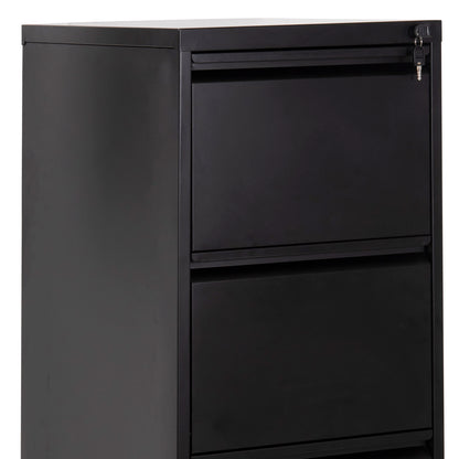 OFFICE FILING CABINET (4) SIDER HM6637.01 BLACK METAL 45.5x62x134Hcm.