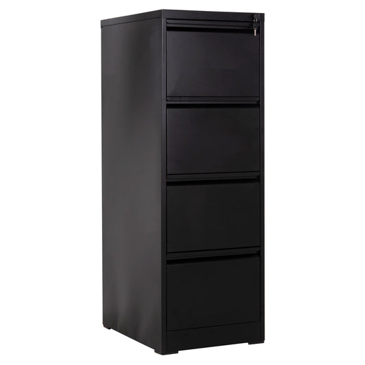 OFFICE FILING CABINET (4) SIDER HM6637.01 BLACK METAL 45.5x62x134Hcm.