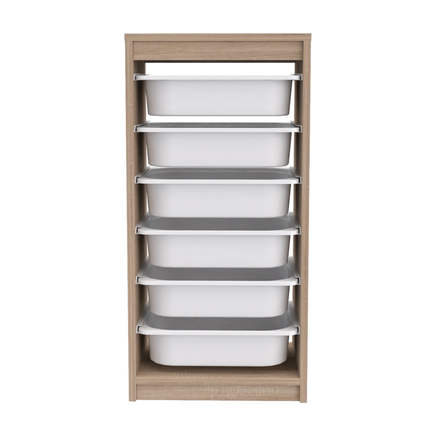 CHEST OF DRAWERS SANI HM18199.03 MELAMINE IN SONAMA-WHITE P.E. DRAWERS 45,5x29,6x91,8Hcm.