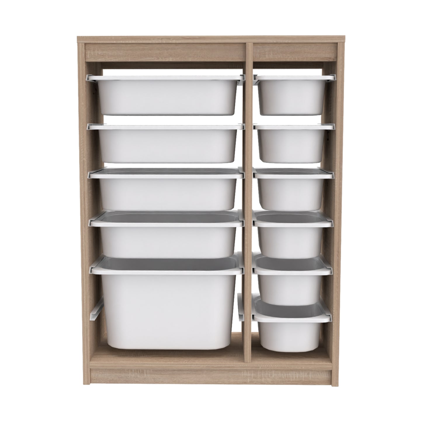 CHEST OF DRAWERS SANI HM18200.03 MELAMINE IN SONAMA-WHITE P.E. DRAWERS 69x29,6x91,8Hcm.