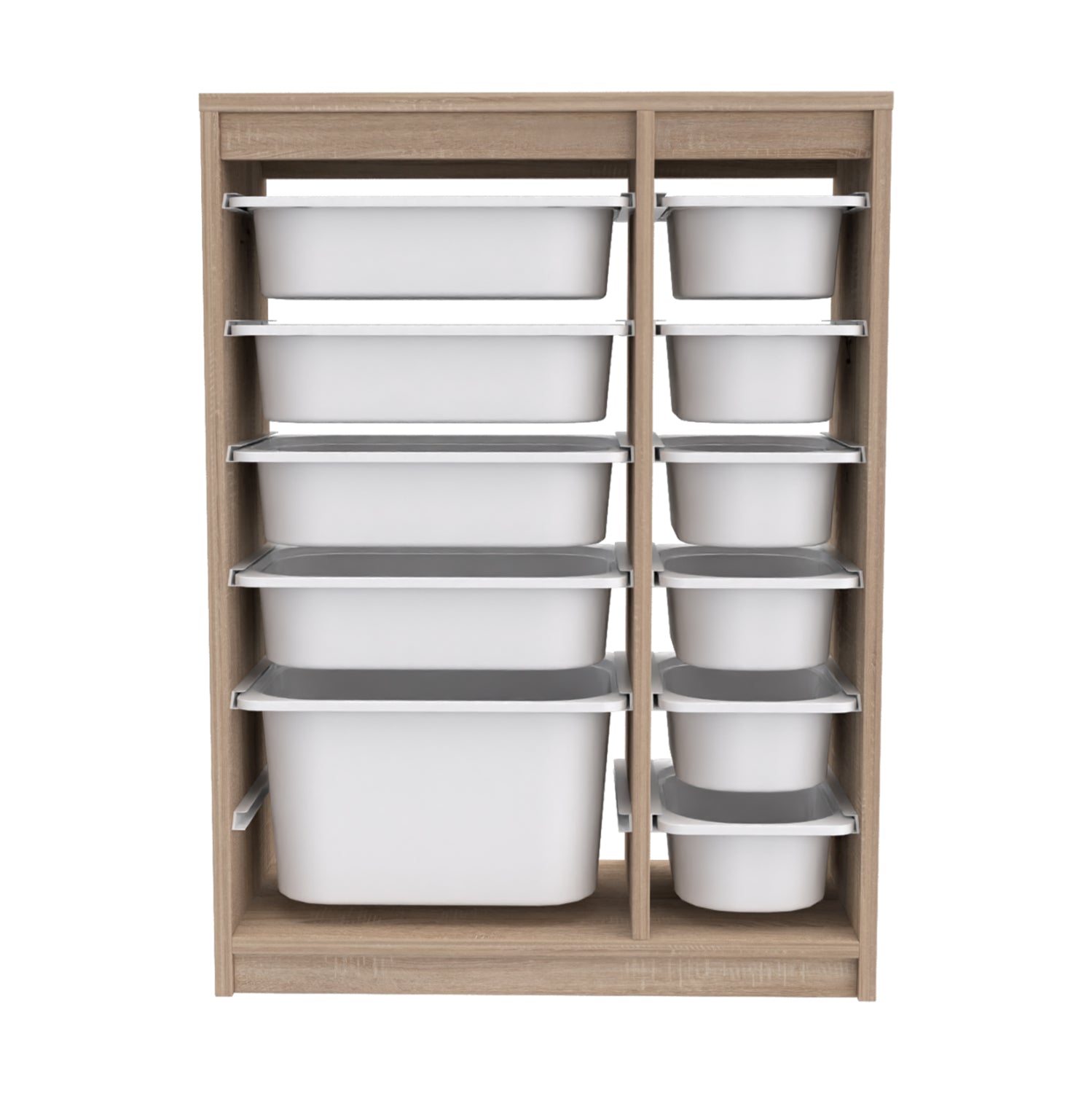 CHEST OF DRAWERS SANI HM18200.03 MELAMINE IN SONAMA-WHITE P.E. DRAWERS 69x29,6x91,8Hcm.