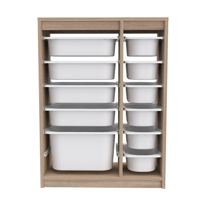 CHEST OF DRAWERS SANI HM18200.03 MELAMINE IN SONAMA-WHITE P.E. DRAWERS 69x29,6x91,8Hcm.