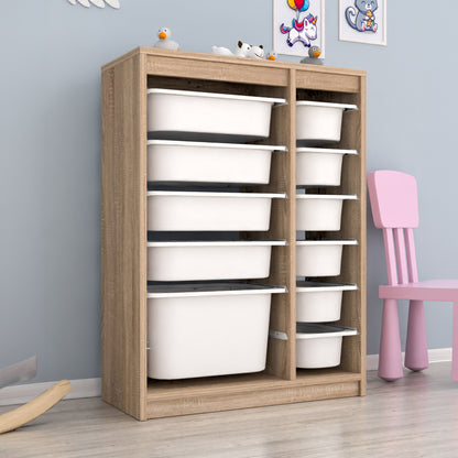 CHEST OF DRAWERS SANI HM18200.03 MELAMINE IN SONAMA-WHITE P.E. DRAWERS 69x29,6x91,8Hcm.