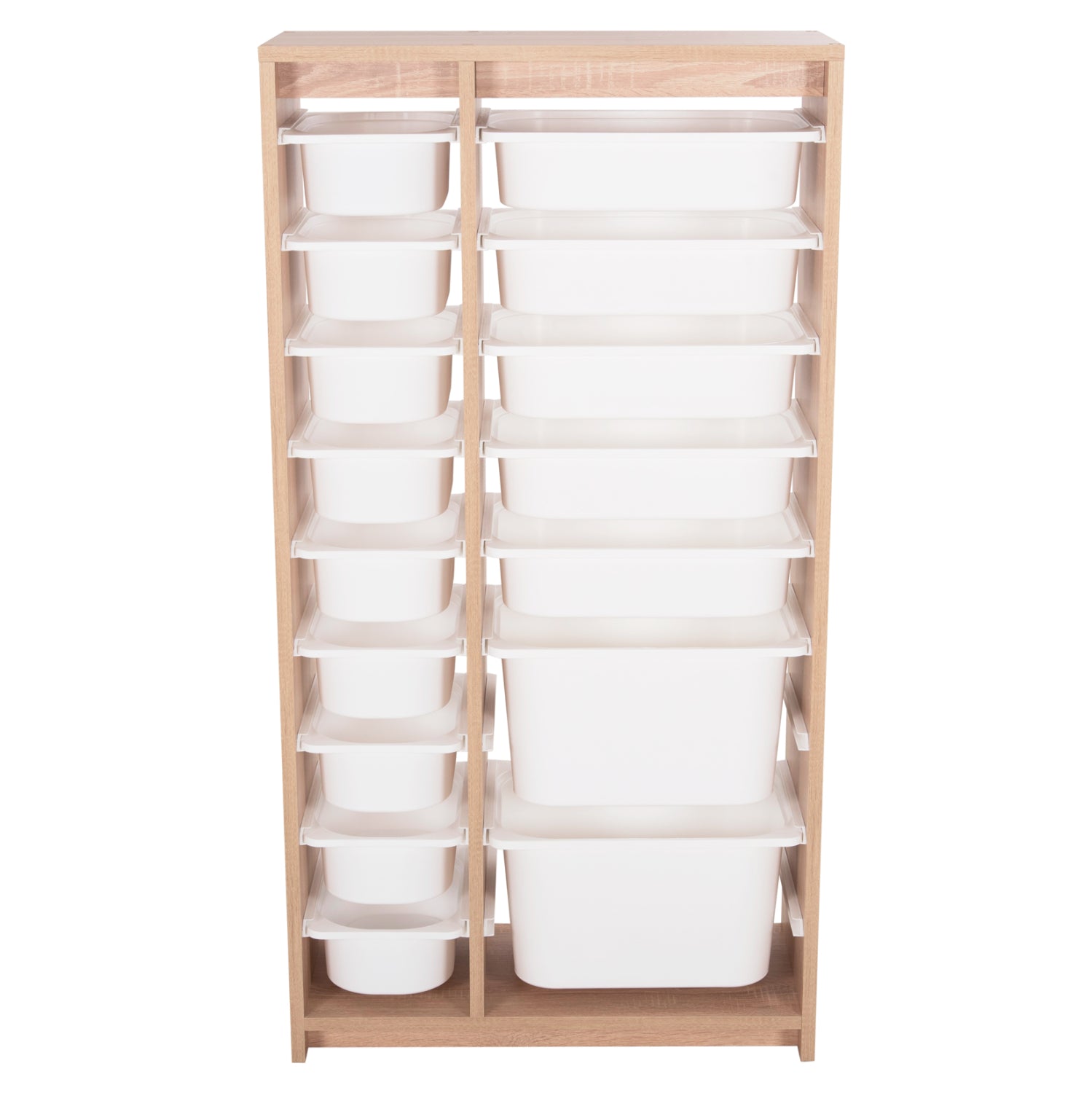 CHEST OF DRAWERS SANI HM18204.03 MELAMINE IN SONAMA-16 WHITE P.E. DRAWERS 69x30x131,5Hcm