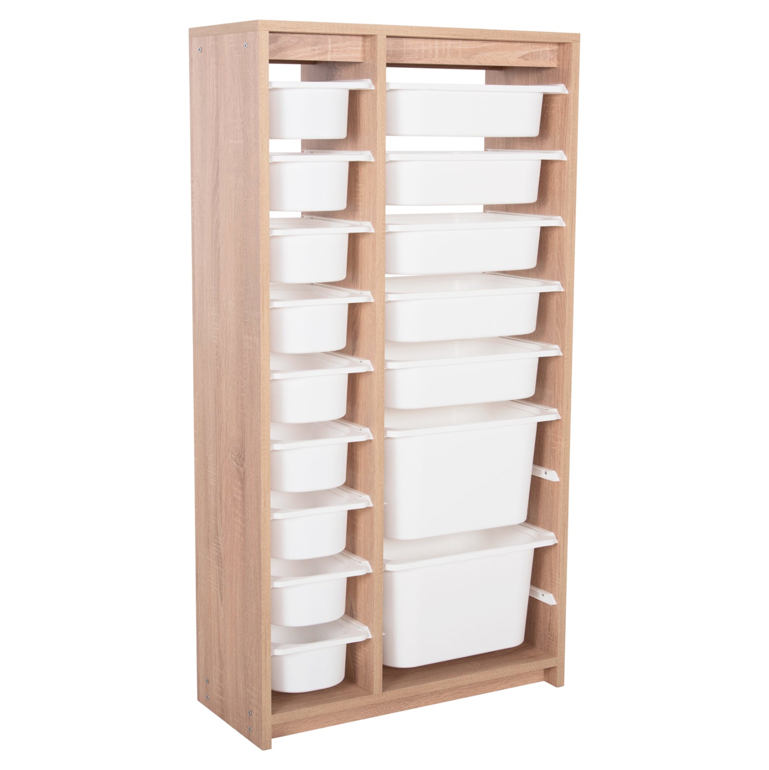 CHEST OF DRAWERS SANI HM18204.03 MELAMINE IN SONAMA-16 WHITE P.E. DRAWERS 69x30x131,5Hcm