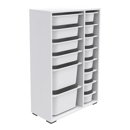 CHEST OF DRAWERS SANI HM18211.01 MELAMINE IN WHITE-14 WHITE P.E. DRAWERS 69,5x30x109Hcm.