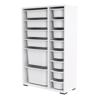 CHEST OF DRAWERS SANI HM18211.01 MELAMINE IN WHITE-14 WHITE P.E. DRAWERS 69,5x30x109Hcm.
