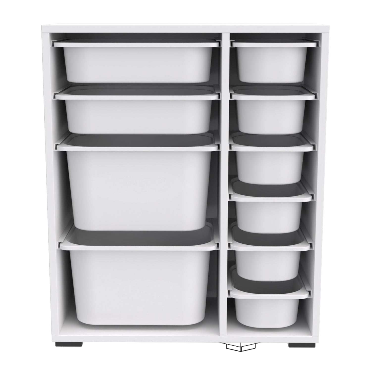 CHEST OF DRAWERS SANI HM18212.01 MELAMINE IN WHITE-10 WHITE P.E. DRAWERS 69,5x30x83Hcm.