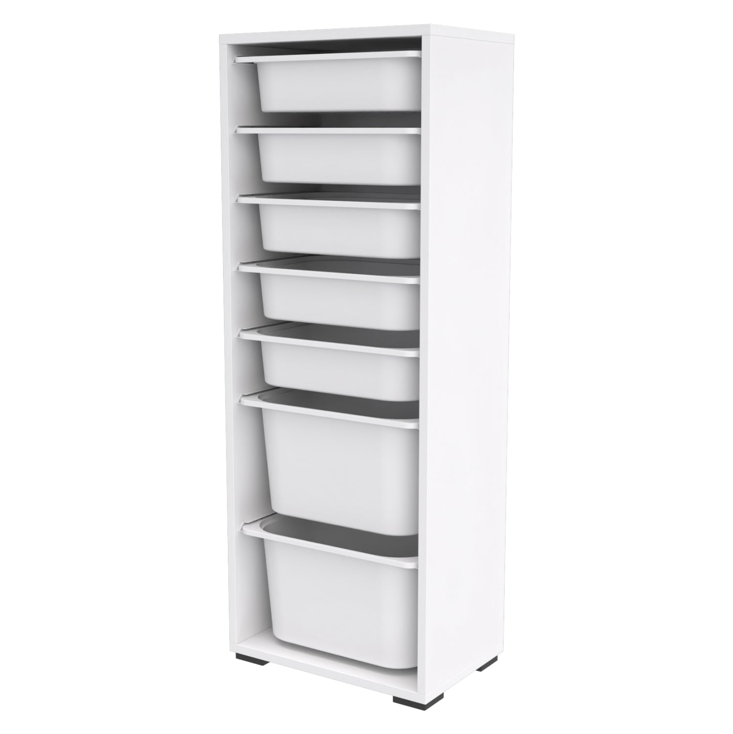 CHEST OF DRAWERS SANI HM18213.01 MELAMINE IN WHITE-7 WHITE P.E. DRAWERS 45,5x30x122Hcm.