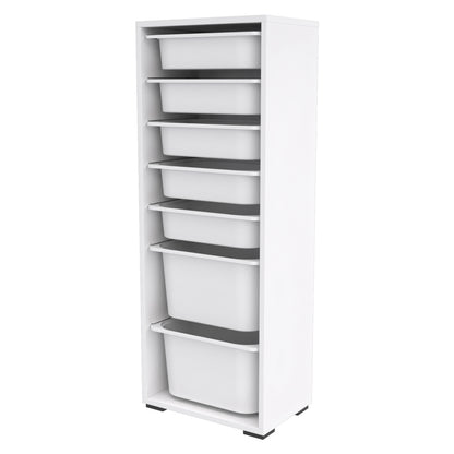 CHEST OF DRAWERS SANI HM18213.01 MELAMINE IN WHITE-7 WHITE P.E. DRAWERS 45,5x30x122Hcm.