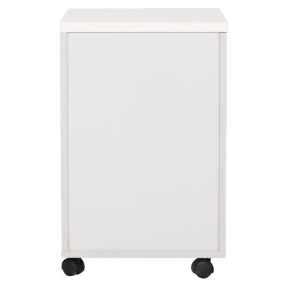 OFFICE DRAWERS WITH KEY LOCK VANCE HM2159 WHITE MELAMINE--WHEELS 39x40x60Hcm.