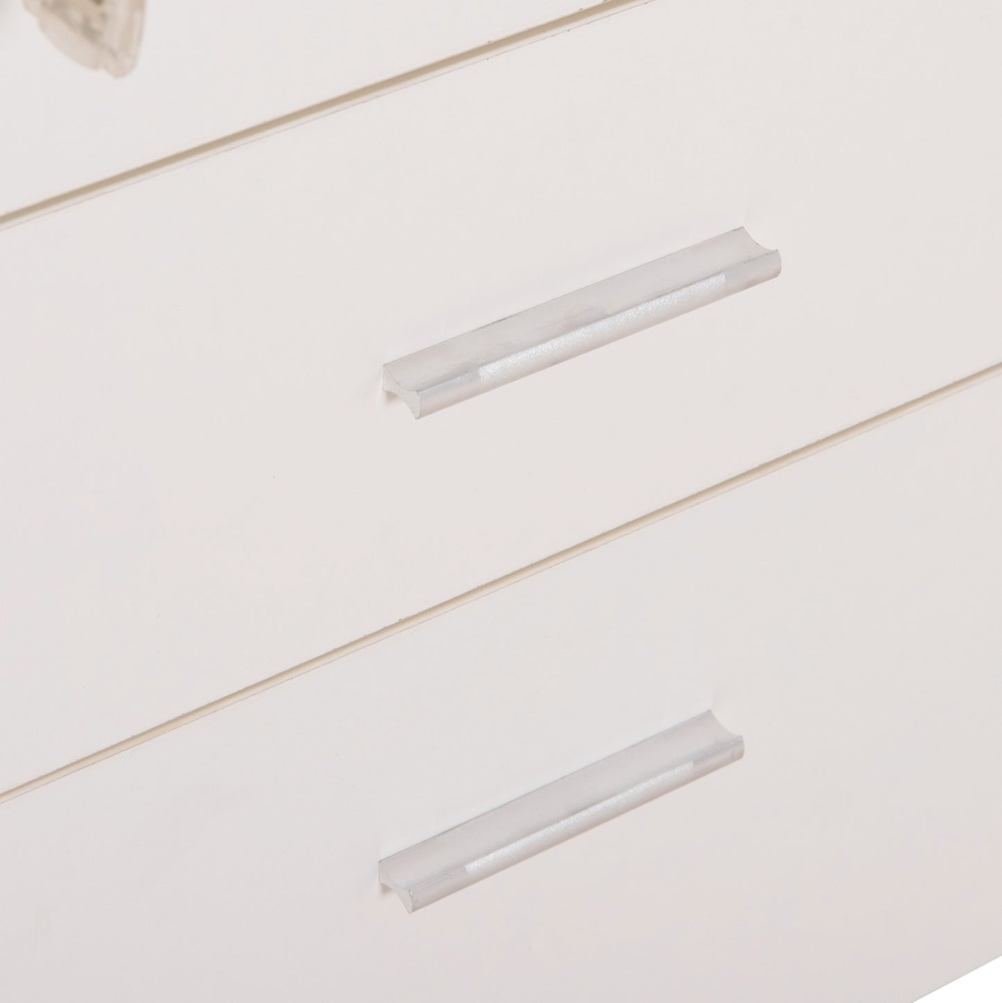 OFFICE DRAWERS WITH KEY LOCK VANCE HM2159 WHITE MELAMINE--WHEELS 39x40x60Hcm.