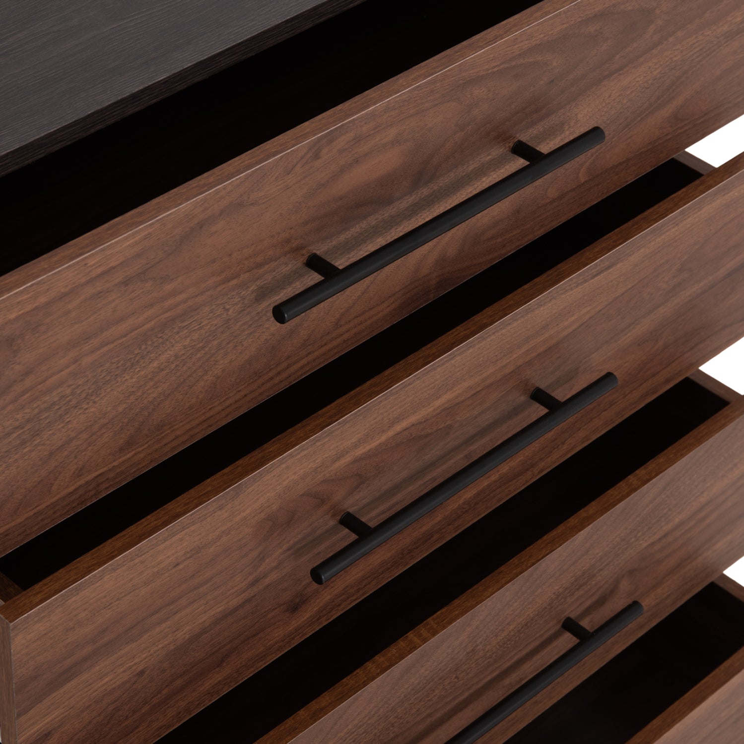 CHEST OF (4) DRAWERS CARYS HM745.11 MELAMINE IN WALNUT/WENGE 75.5x40x83Hcm.