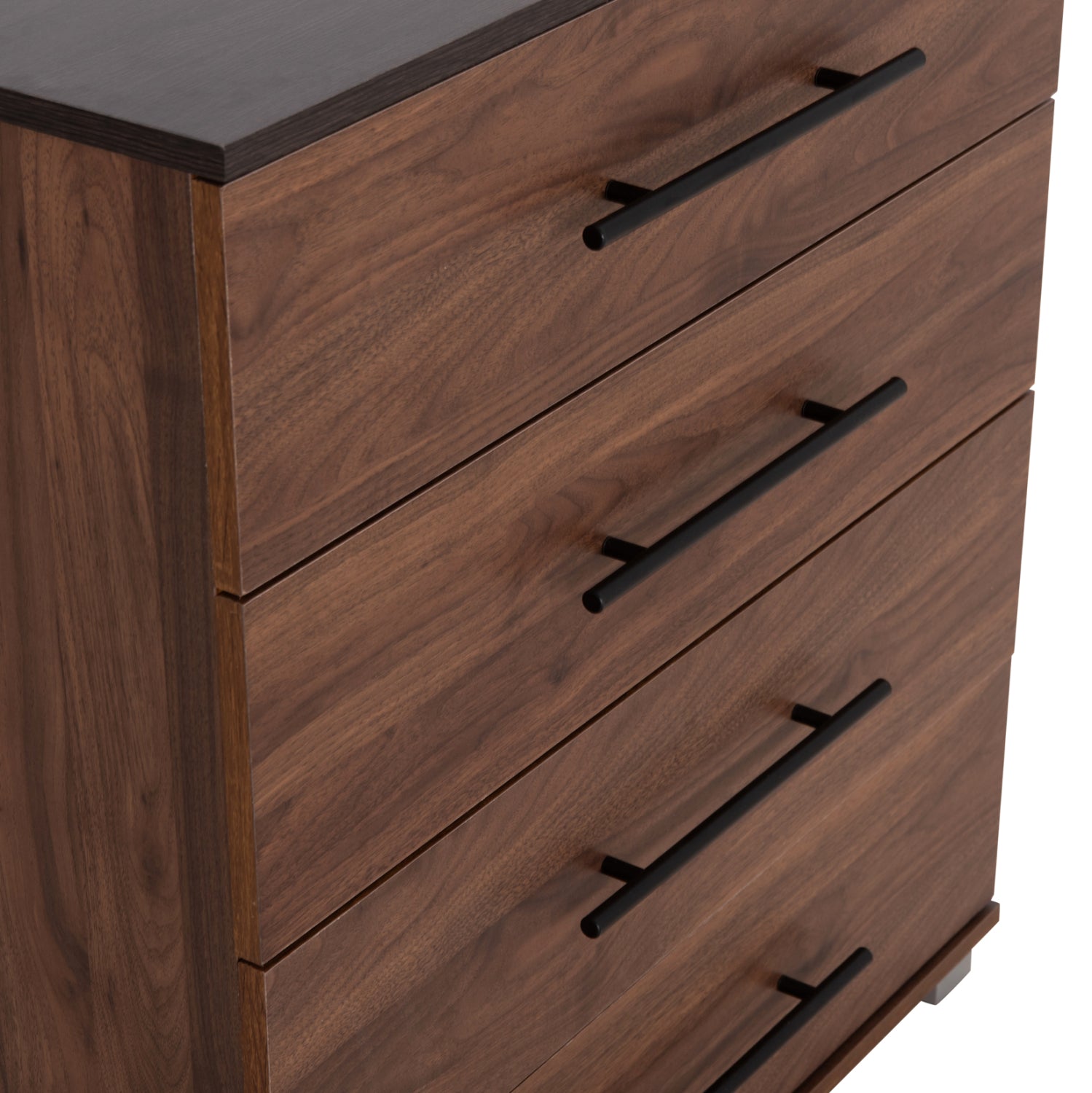CHEST OF (4) DRAWERS CARYS HM745.11 MELAMINE IN WALNUT/WENGE 75.5x40x83Hcm.
