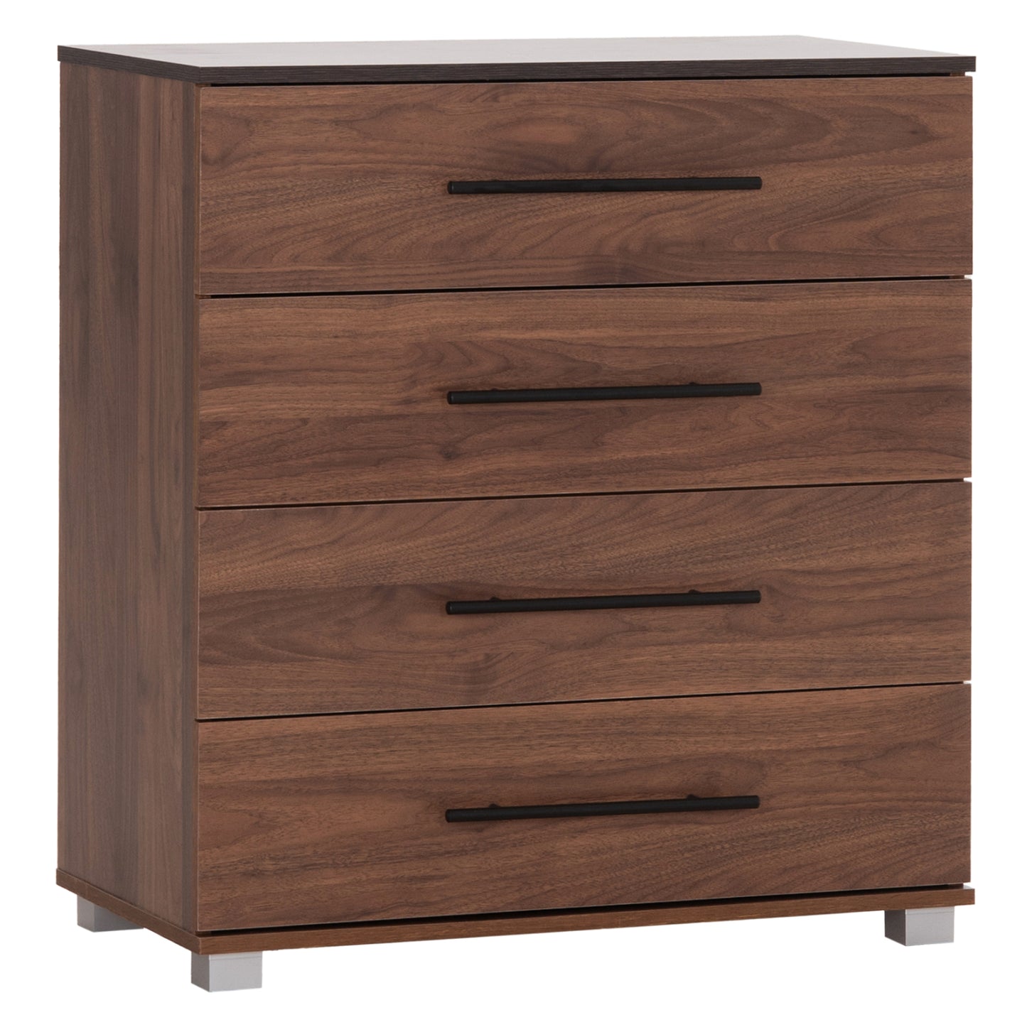 CHEST OF (4) DRAWERS CARYS HM745.11 MELAMINE IN WALNUT/WENGE 75.5x40x83Hcm.