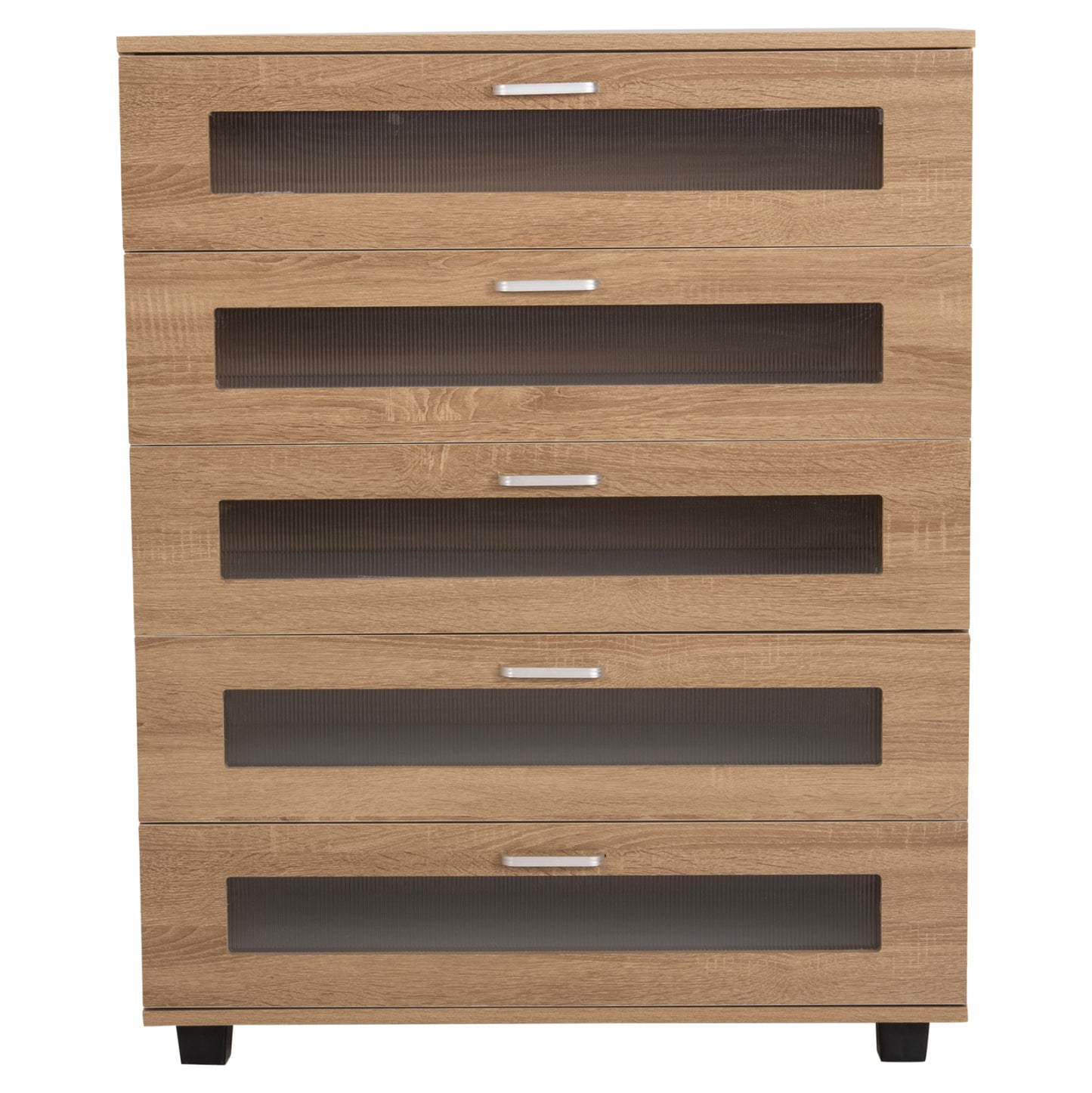 CHEST OF DRAWERS THORGAN HM9881.01 MELAMINE IN SONAMA-5 DRAWERS 80Χ40Χ100Hcm.
