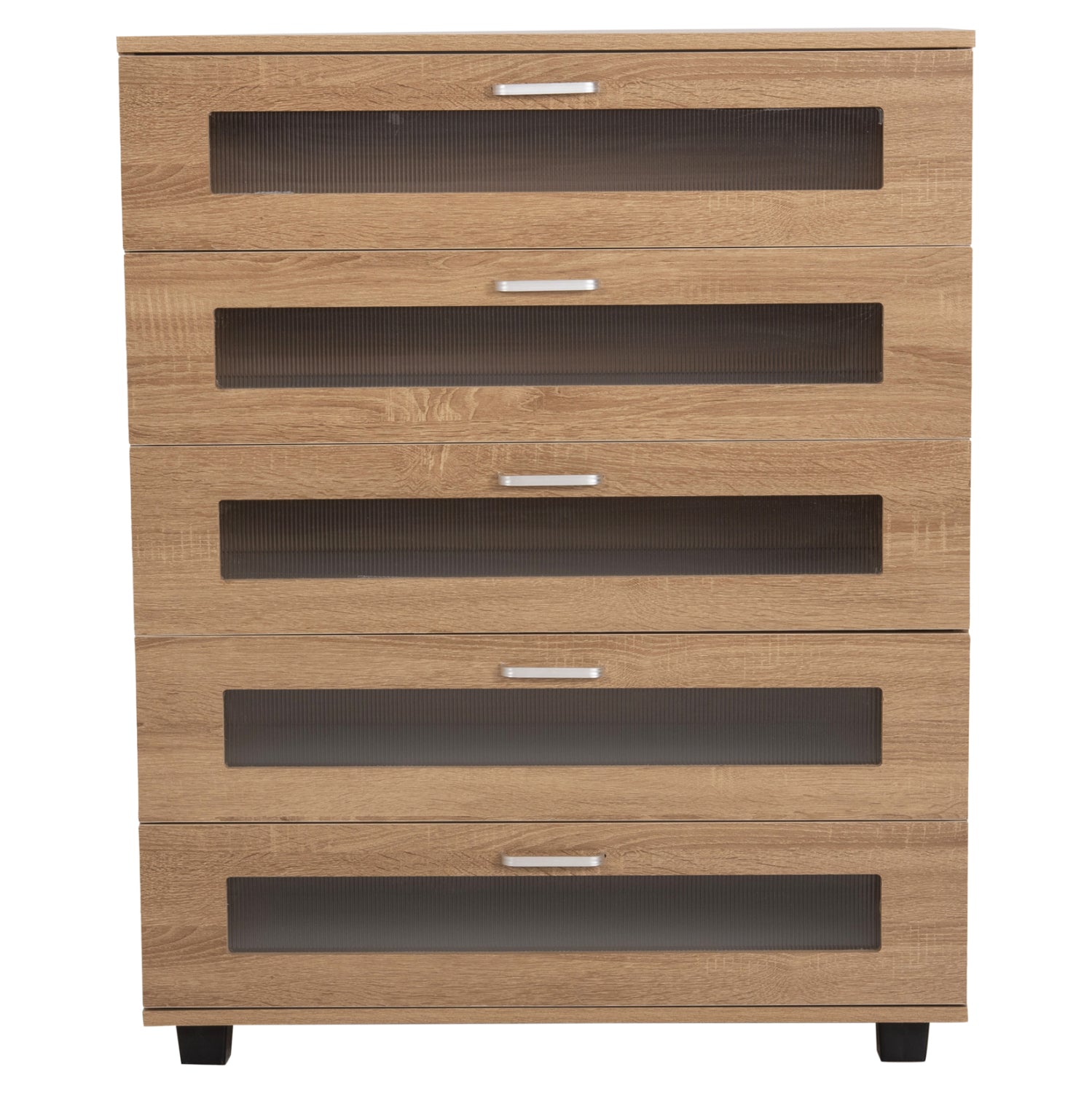 CHEST OF DRAWERS THORGAN HM9881.01 MELAMINE IN SONAMA-5 DRAWERS 80Χ40Χ100Hcm.