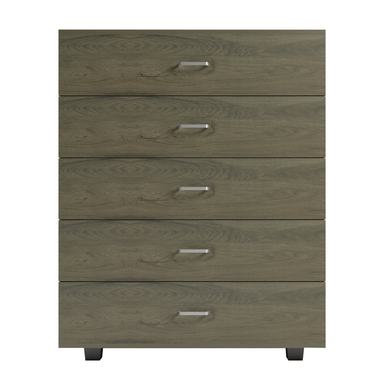 CHEST OF DRAWERS THORG HM8995.05 5-DRAWER -MELAMINE IN DARK OLIVE 80Χ40Χ100Hcm.