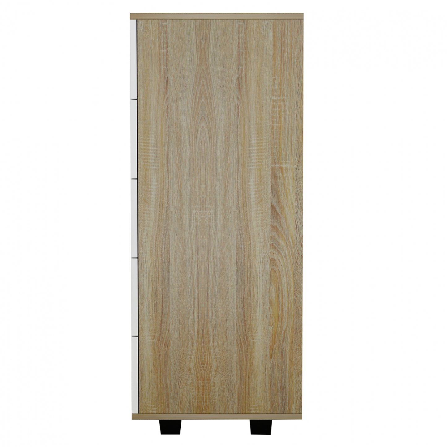 MELAMINE DRESSER THORG HM8995.04 WITH 5 DRAWERS SONAMA-WHITE 80Χ40Χ100H cm.