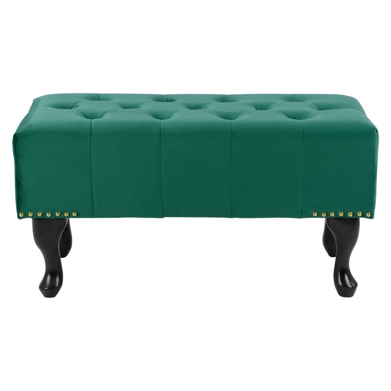 PIANO STOOL T.CHESTERFIELD EMMA HM226.03 CYPRESS GREEN VELVET-BLACK LEGS 80x45x40Hcm.