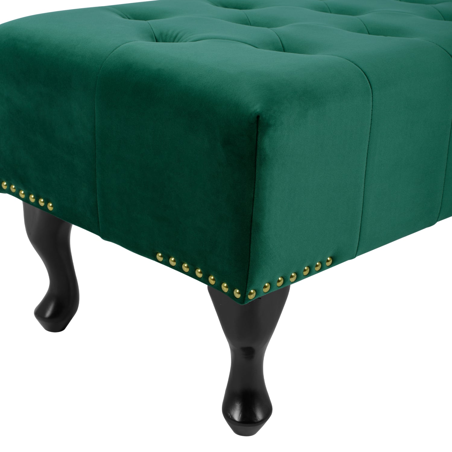 PIANO STOOL T.CHESTERFIELD EMMA HM226.03 CYPRESS GREEN VELVET-BLACK LEGS 80x45x40Hcm.