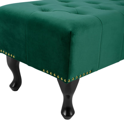 PIANO STOOL T.CHESTERFIELD EMMA HM226.03 CYPRESS GREEN VELVET-BLACK LEGS 80x45x40Hcm.