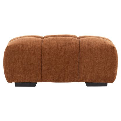 FOOT STOOL COVEN HM3342.02 BRICK RED FABRIC 100x65x37Hcm.