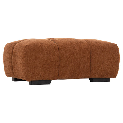 FOOT STOOL COVEN HM3342.02 BRICK RED FABRIC 100x65x37Hcm.