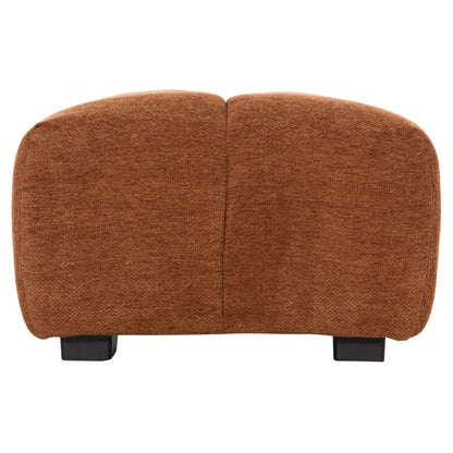 FOOT STOOL COVEN HM3342.02 BRICK RED FABRIC 100x65x37Hcm.