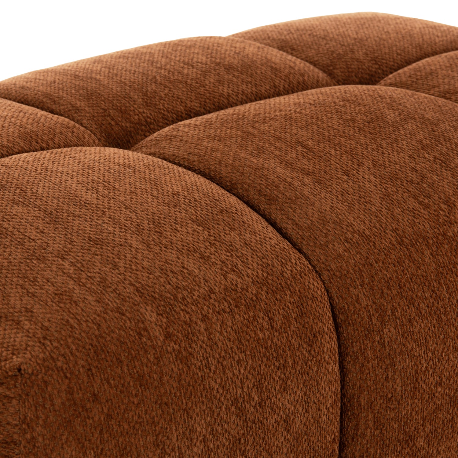 FOOT STOOL COVEN HM3342.02 BRICK RED FABRIC 100x65x37Hcm.