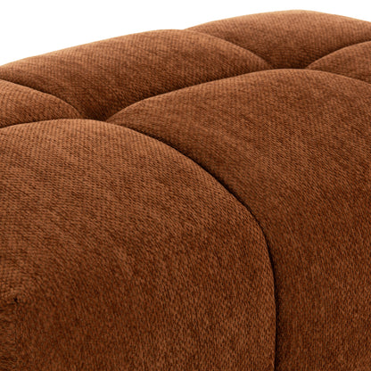 FOOT STOOL COVEN HM3342.02 BRICK RED FABRIC 100x65x37Hcm.