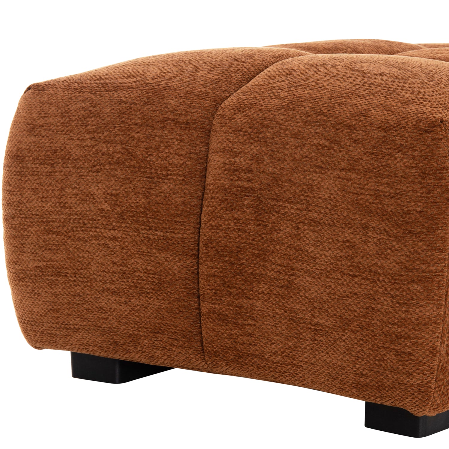 FOOT STOOL COVEN HM3342.02 BRICK RED FABRIC 100x65x37Hcm.