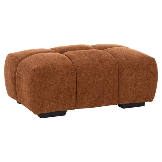 FOOT STOOL COVEN HM3342.02 BRICK RED FABRIC 100x65x37Hcm.