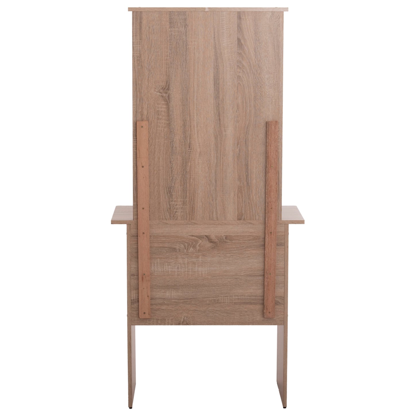 DRESSING TABLE WITH MIRROR & STOOL CRYSTEL HM9938.11 MELAMINE IN SONAMA OAK 74x39x155Hcm.