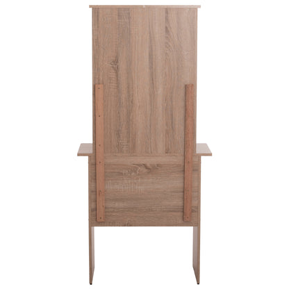 DRESSING TABLE WITH MIRROR & STOOL CRYSTEL HM9938.11 MELAMINE IN SONAMA OAK 74x39x155Hcm.