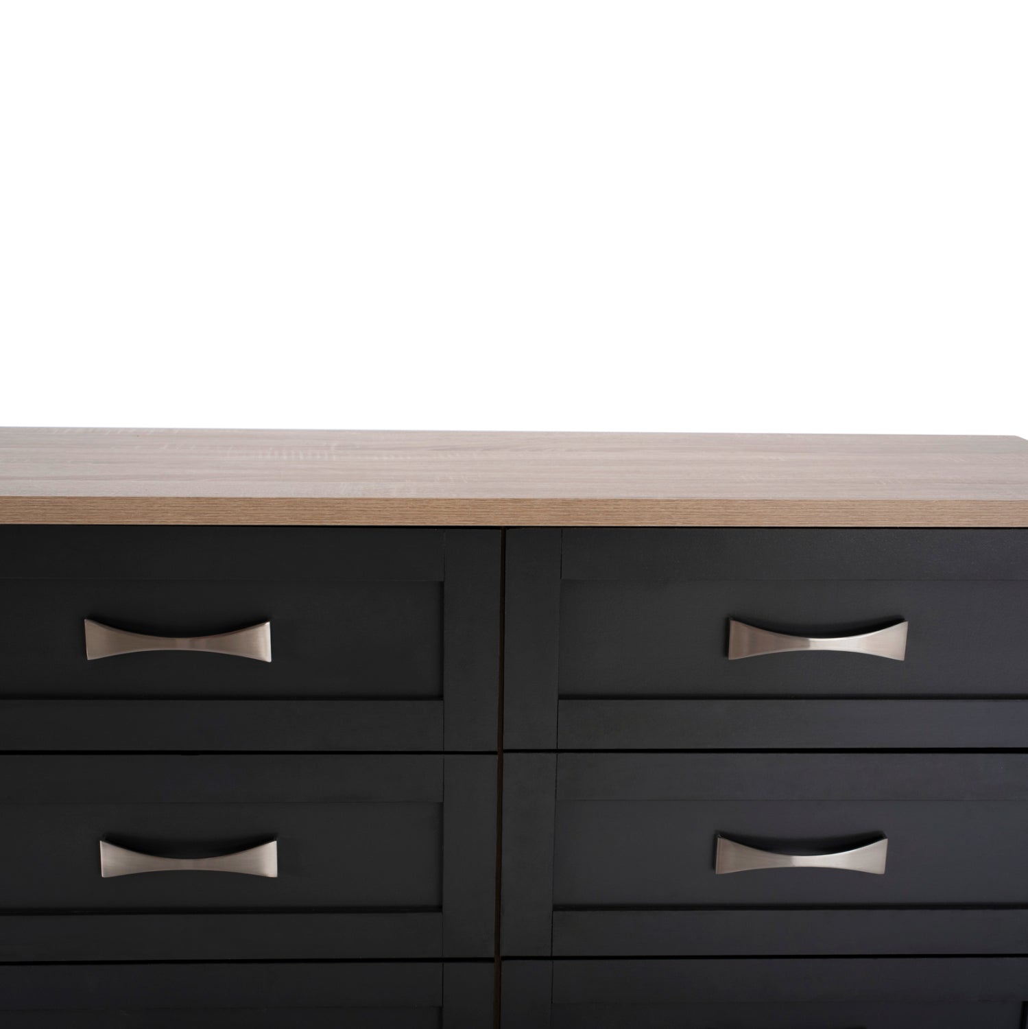Bedroom dresser -Drawer HM317.04 with 6 drawers Sonama-Grey 120x40x76cm