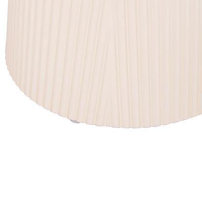 SIDE TABLE DENTON HM18023.02 MDF TOP IN NATURAL WOOD COLOR-WHITE BASE Φ45x51,5Hcm.