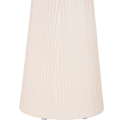 SIDE TABLE DENTON HM18023.02 MDF TOP IN NATURAL WOOD COLOR-WHITE BASE Φ45x51,5Hcm.