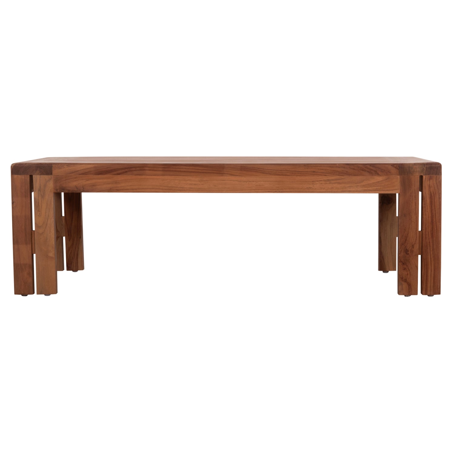 OUTDOOR RECTANGULAR COFFEE TABLE SERIES KIOTO HM6384 TEAK WOOD IN NATURAL 130x70x40Hcm.