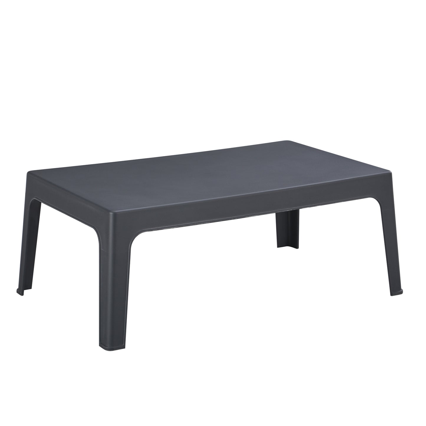 RECTANGULAR COFFEE TABLE SLEEK HM6367.10 POLYPROPYLENE IN DARK GREY 105x64x40Hcm.