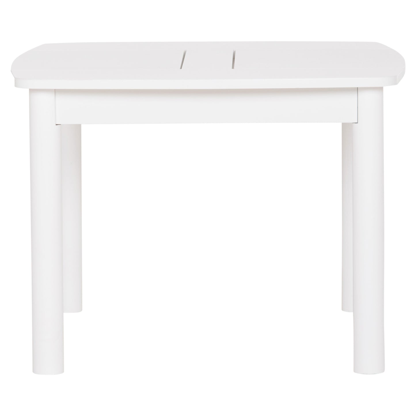 KIDS' TABLE WITH STORAGE SPACE RICKI HM18339.03 MDF & BIRCH WOOD IN WHITE 65x65x47Hcm.