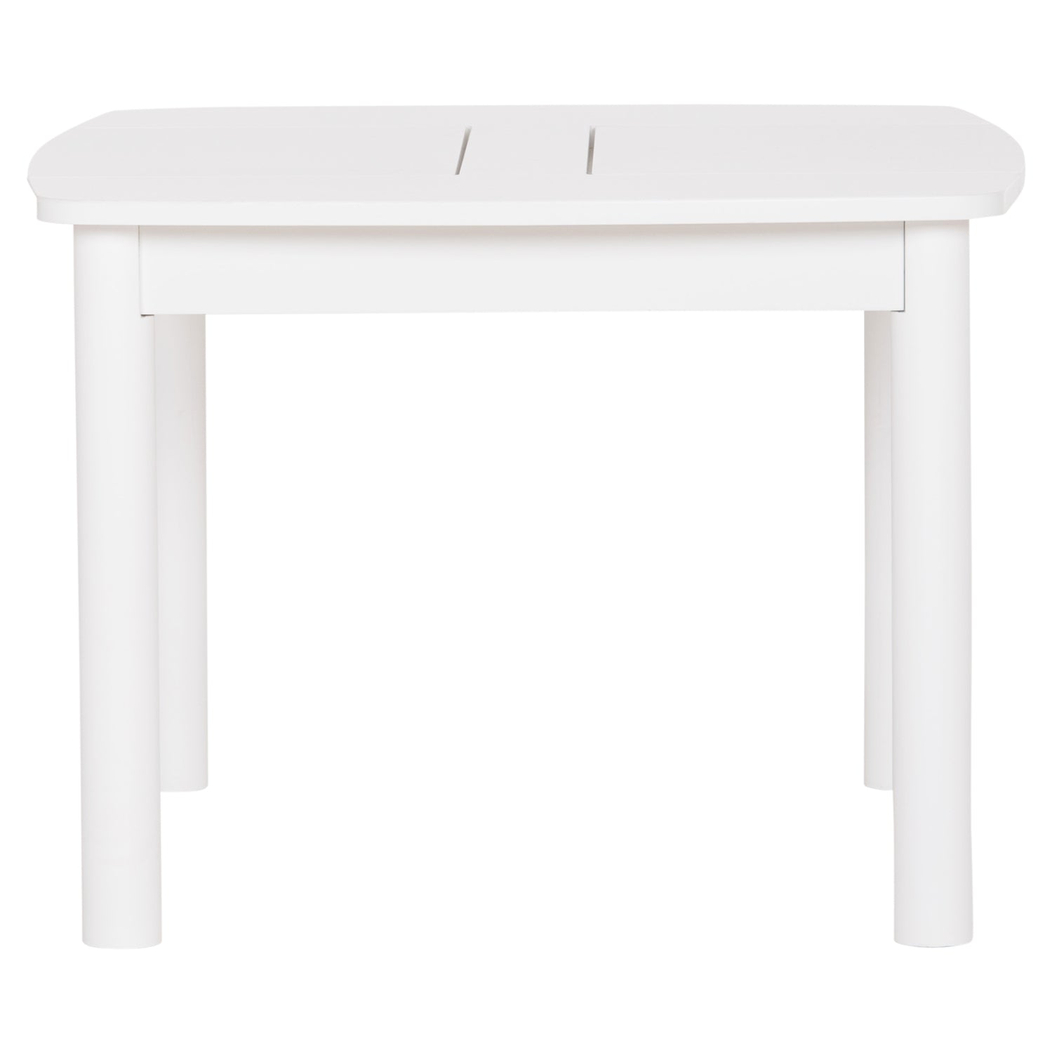 KIDS' TABLE WITH STORAGE SPACE RICKI HM18339.03 MDF & BIRCH WOOD IN WHITE 65x65x47Hcm.