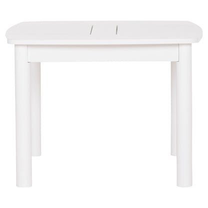 KIDS' TABLE WITH STORAGE SPACE RICKI HM18339.03 MDF & BIRCH WOOD IN WHITE 65x65x47Hcm.
