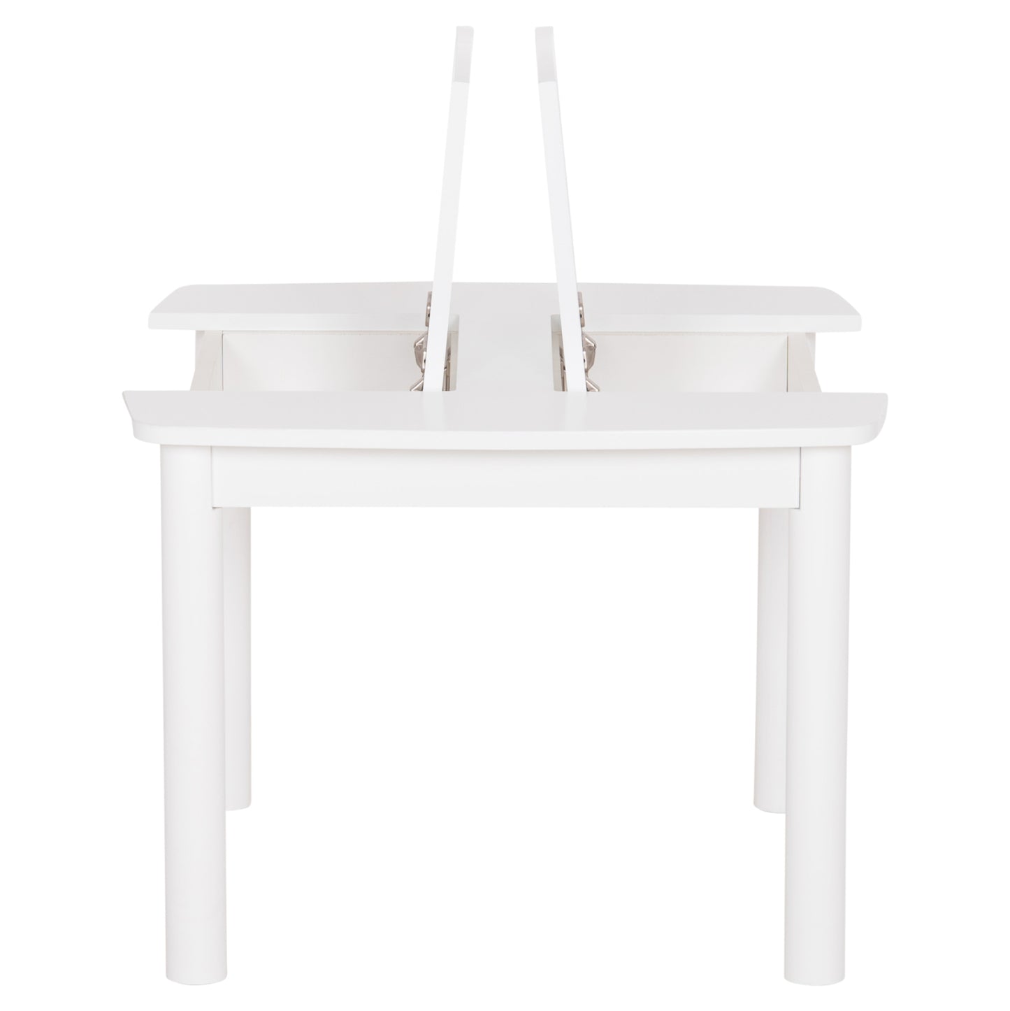KIDS' TABLE WITH STORAGE SPACE RICKI HM18339.03 MDF & BIRCH WOOD IN WHITE 65x65x47Hcm.