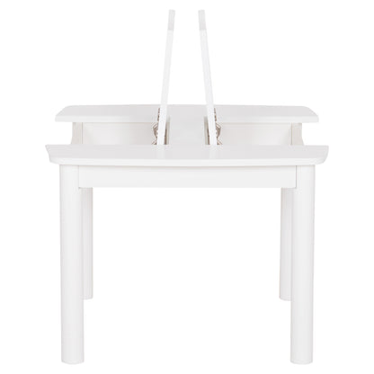 KIDS' TABLE WITH STORAGE SPACE RICKI HM18339.03 MDF & BIRCH WOOD IN WHITE 65x65x47Hcm.